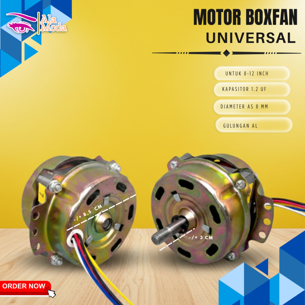 ALAMODA Dinamo Mesin Motor Kipas Angin Kotak / Duduk Boxfan Universal / RRT 8-12 INCH / AL