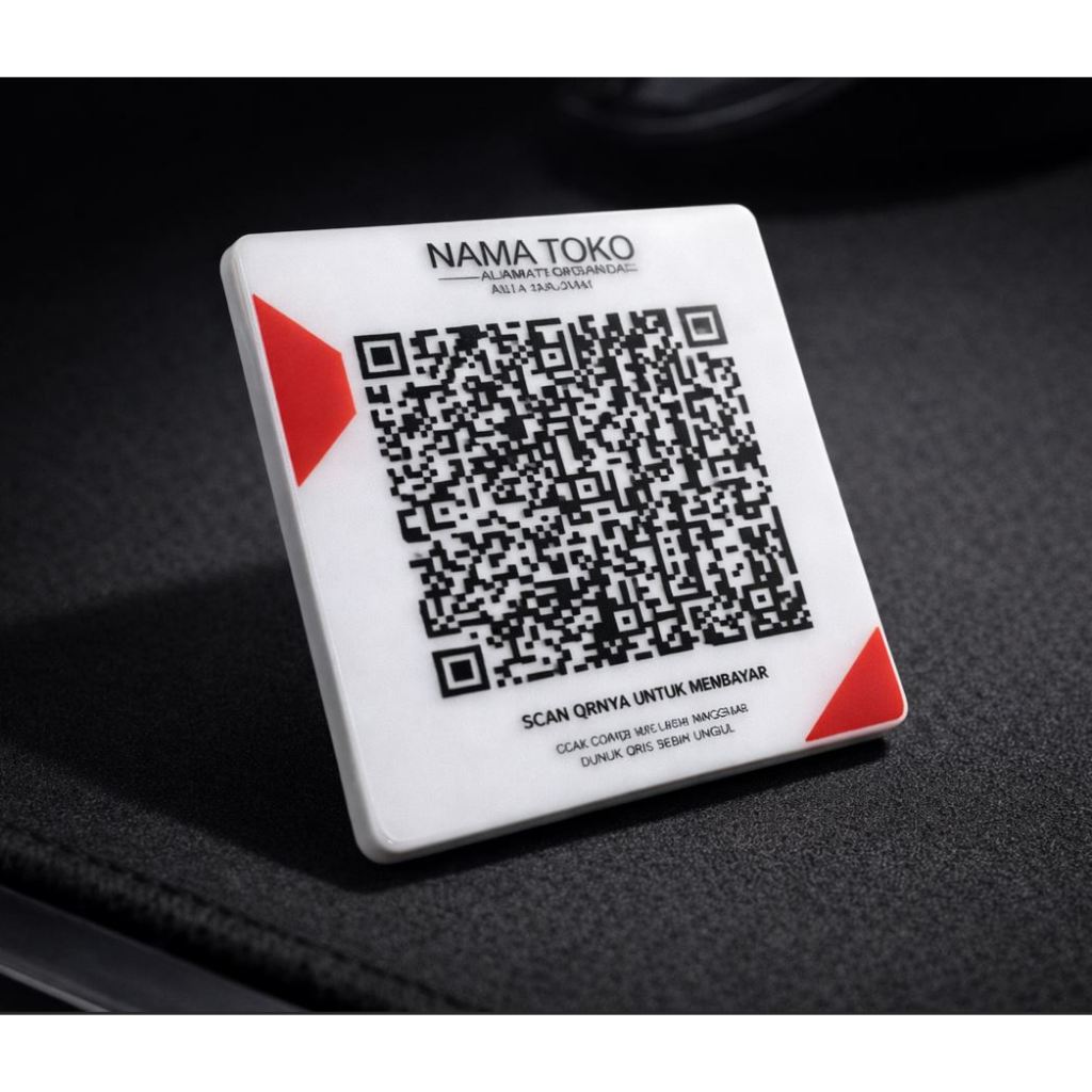QRIS Payment Akrilik Print Bukan Stiker Ukuran Medium