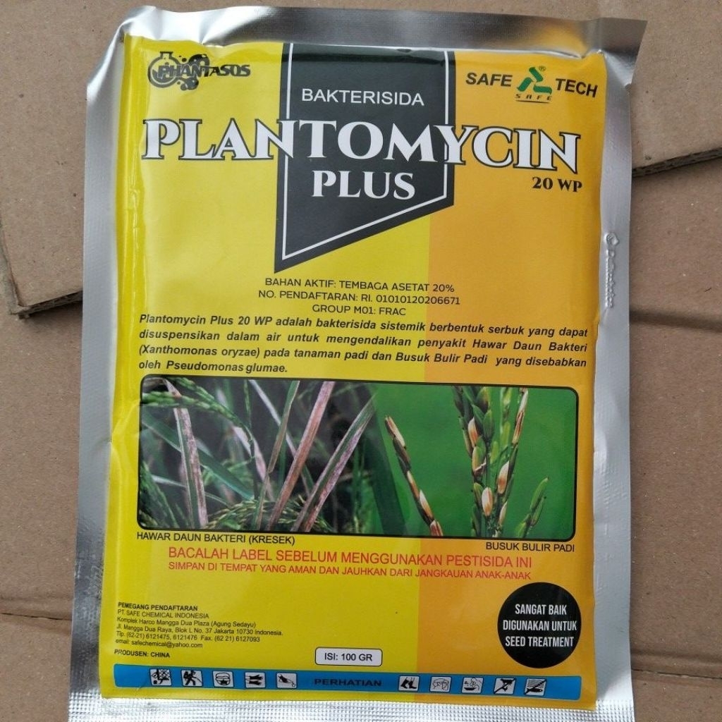 bakterisida plantomycin tembaga asetat 20% padi hawar daun bakteri dan busuk bulir padi
