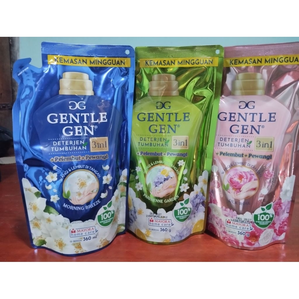 Deterjen Cair Gentle Gen 360 - Deterjen+Pewangi+Pelembut pakaian