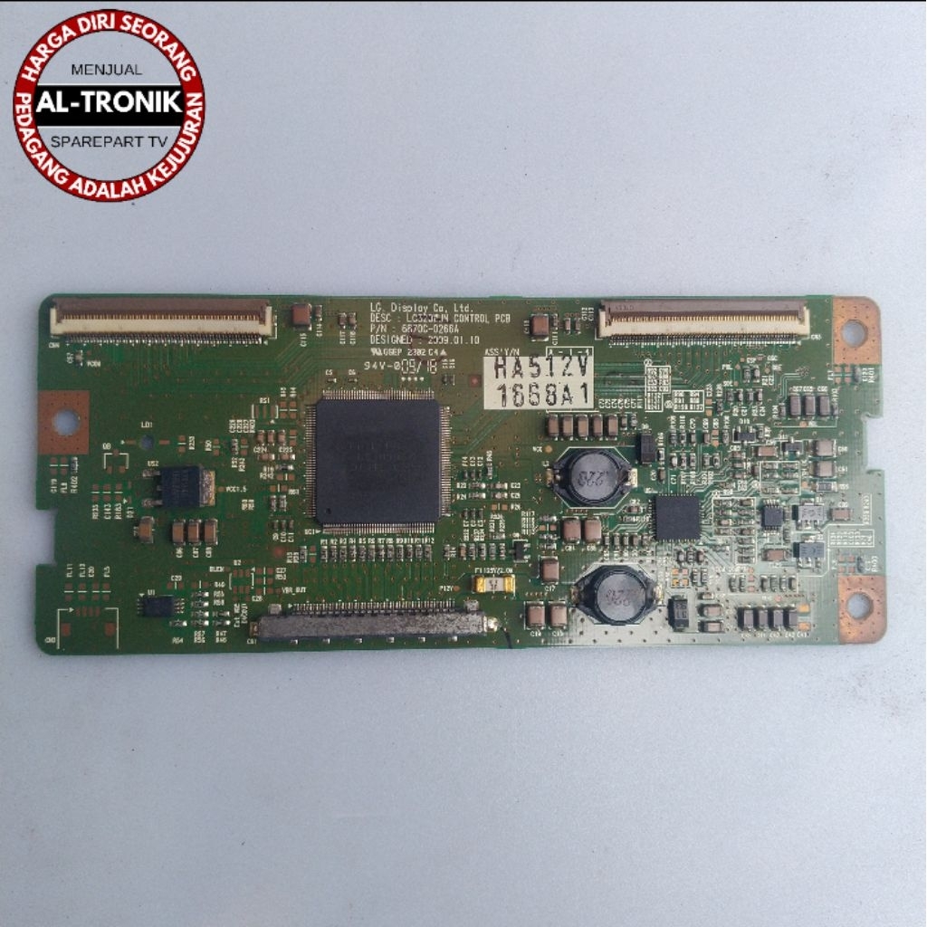 TICON BOARD TV LCD LG 32 INCH MODEL 32LG53FR TIKON TCON 32LG53 LC320WUN 6870C-0266A