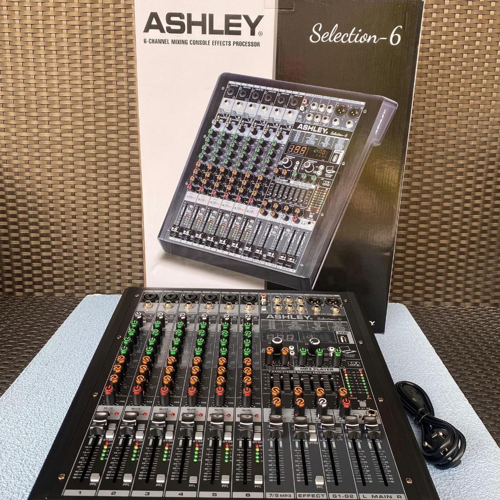 MIXER AUDIO ASHLEY SELECTION6/SELECTION 6 6CH USB-BLUETOOTH BARU
