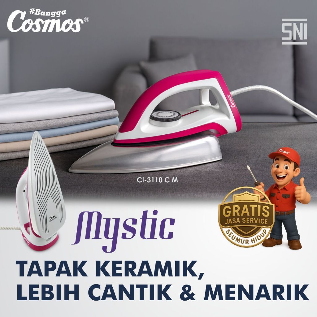 Cosmos Setrika Keramik CI-3110 C Anti Lengket - Cosmos Setrika - Keramik - CI-3110 C