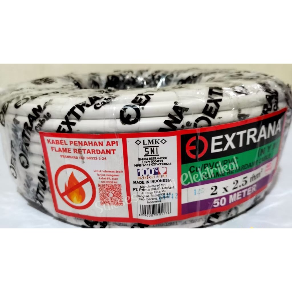 Kabel Listrik Extrana NYM 2x2,5 / Kabel Listrik 2x2,5 50M