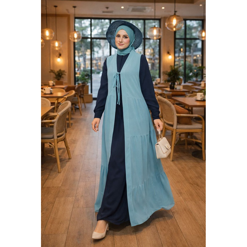 Baru Gamis Ayyurra  dress set outer Ori zahin collection