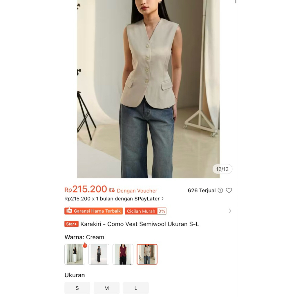 PRELOVED KARA KIRI Como Vest