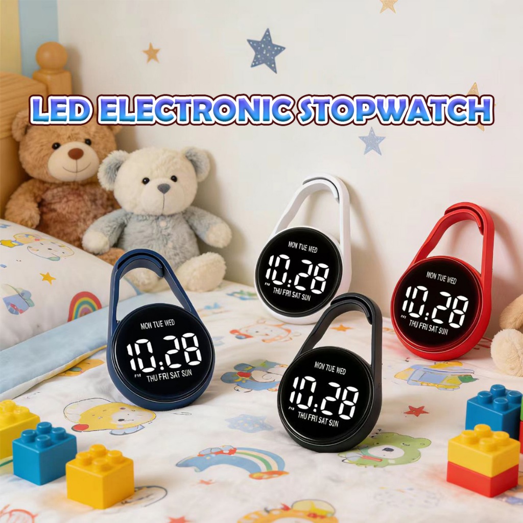 1pc Jam Tangan Elektronik Jam Gantungan Kunci jam gantungan kunci digital Lucu Multifungsi