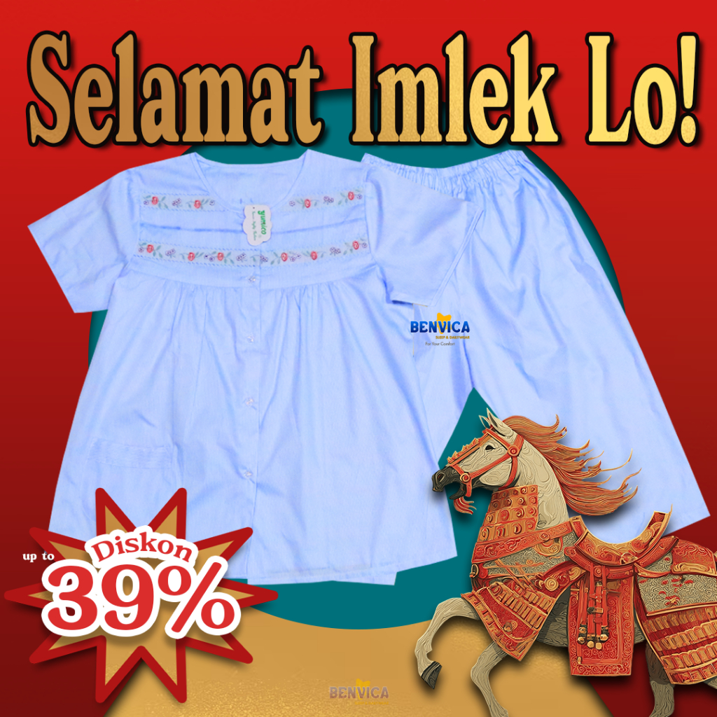 BAJU TIDUR SETELAN CELANA 3/4 KATUN PREMIUM YUMICO