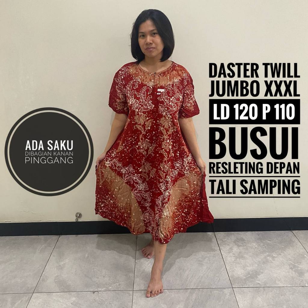 Daster Rayon Premium Wanita Dewasa Jumbo Kekinian Modern Terbaru Twill Ori Pekalongan Busui Friendly
