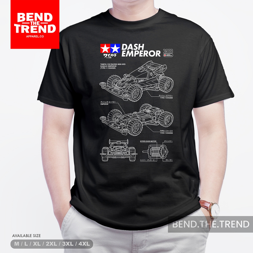 KAOS TAMIYA DASH EMPEROR 02 kaos distro retro tamiya dash emperor hitam adem murah