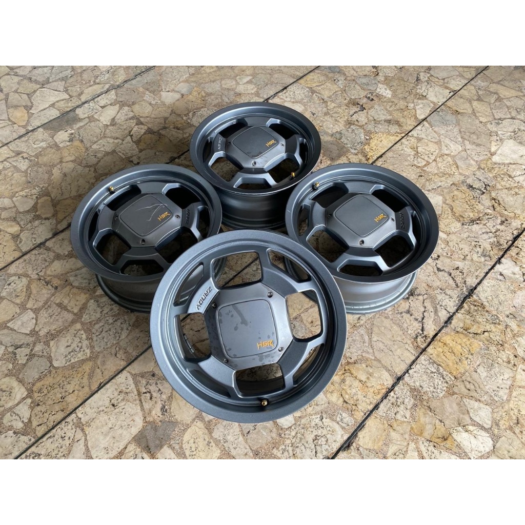 Velg Mobil Seken HSR ZANDY Ring 14 Baut 4x100 4x114 Cocok KARIMUN BRIO AGYA AYLA WULING DLL
