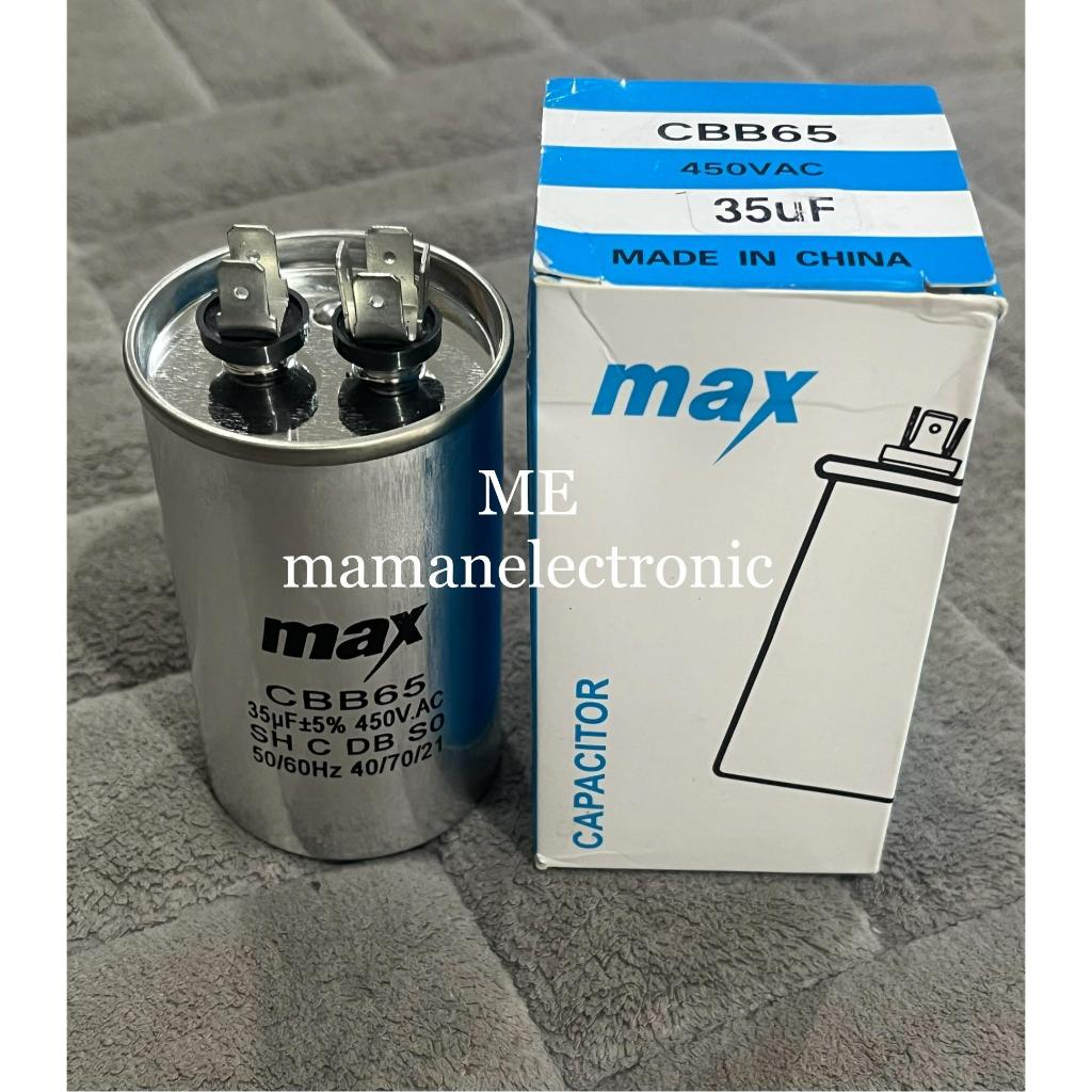 KAPASITOR ELCO AC BULAT 35UF 450V / KAPASITOR MESIN CUCI 35UF 450V
