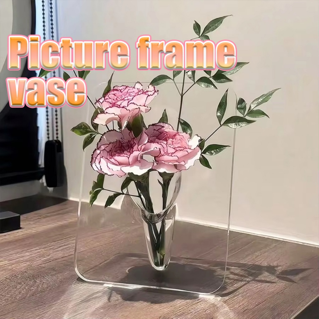 [13*18cm] vas akrilik bening Dapat digunakan sebagai hiasan atau vas kecil Vas rangkaian bunga hidro