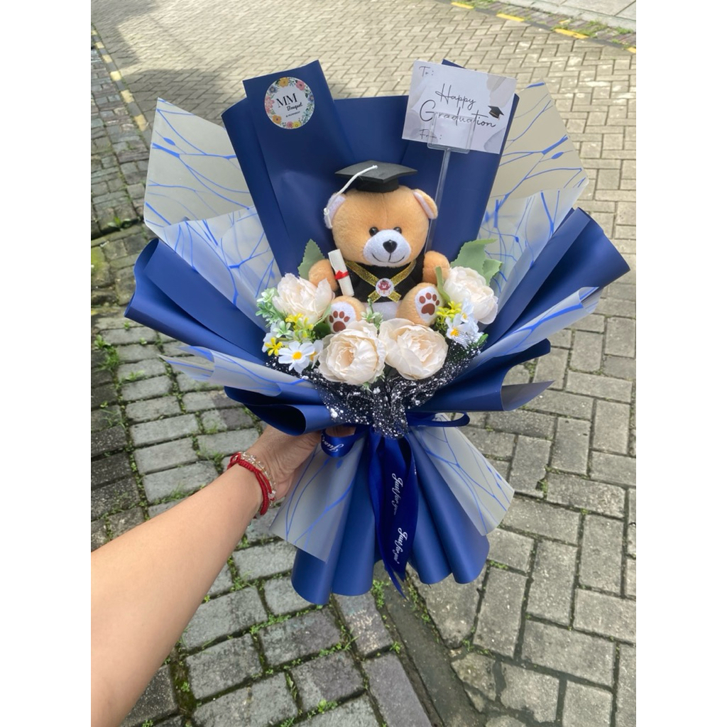 Buket boneka wisuda premium-buket wisuda cowok-buket boneka wisuda -buket graduation-buket kelulusan