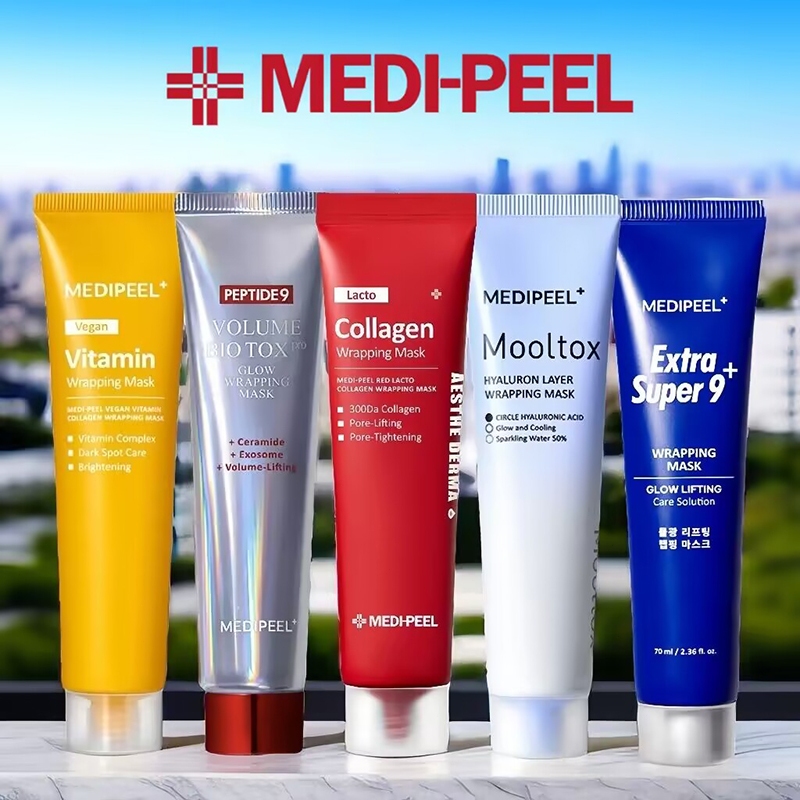 Medipeel Red Lacto Collagen Wrapping Mask 70ml/Vegan Vitamin Collagen/Hyaluronic Acid Layer Mooltox/