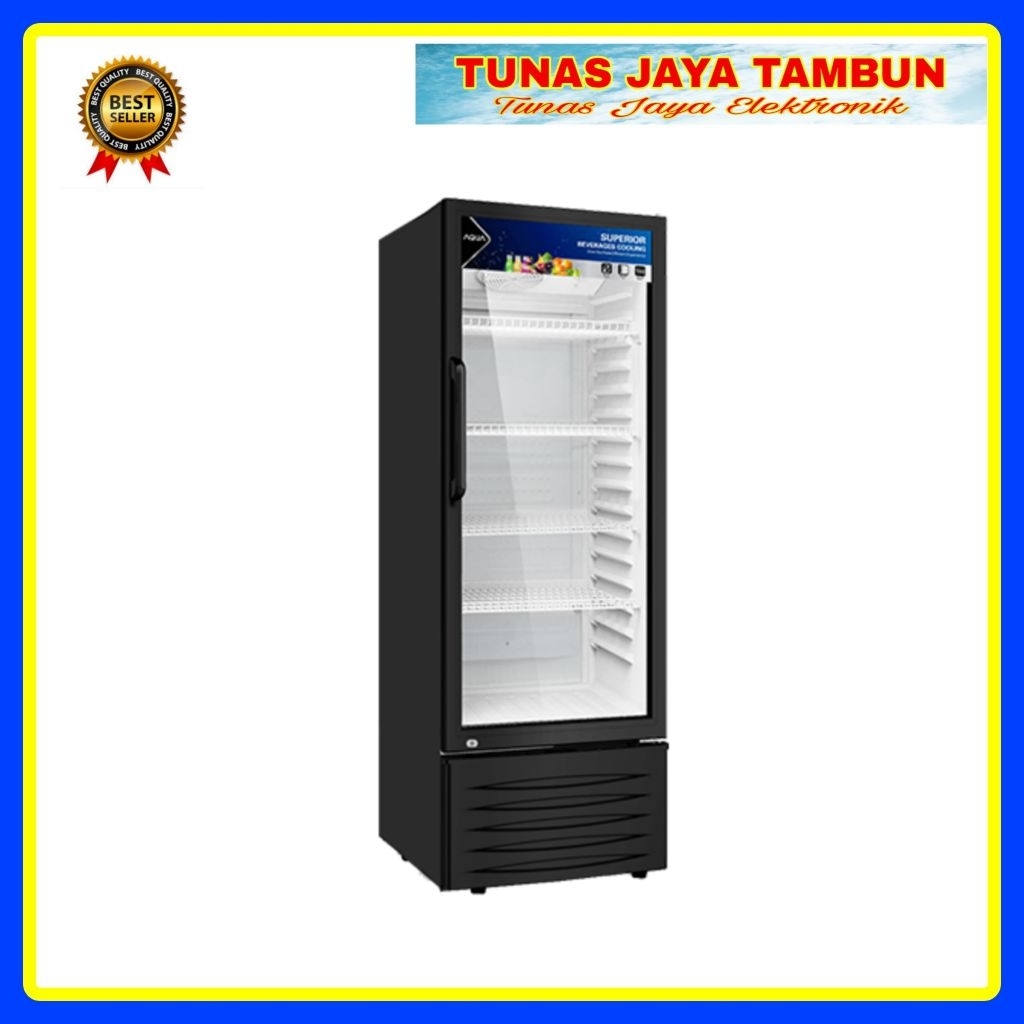 SHOWCASE AQUA AQB 181 / LEMARI PENDINGIN AQUA 165 LITER AQB-181 / AQUA AQB181