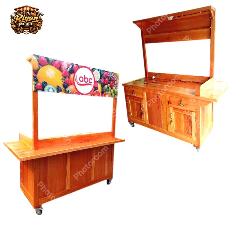 GEROBAK MINUMAN JUS BUAH FREE ONGKIR