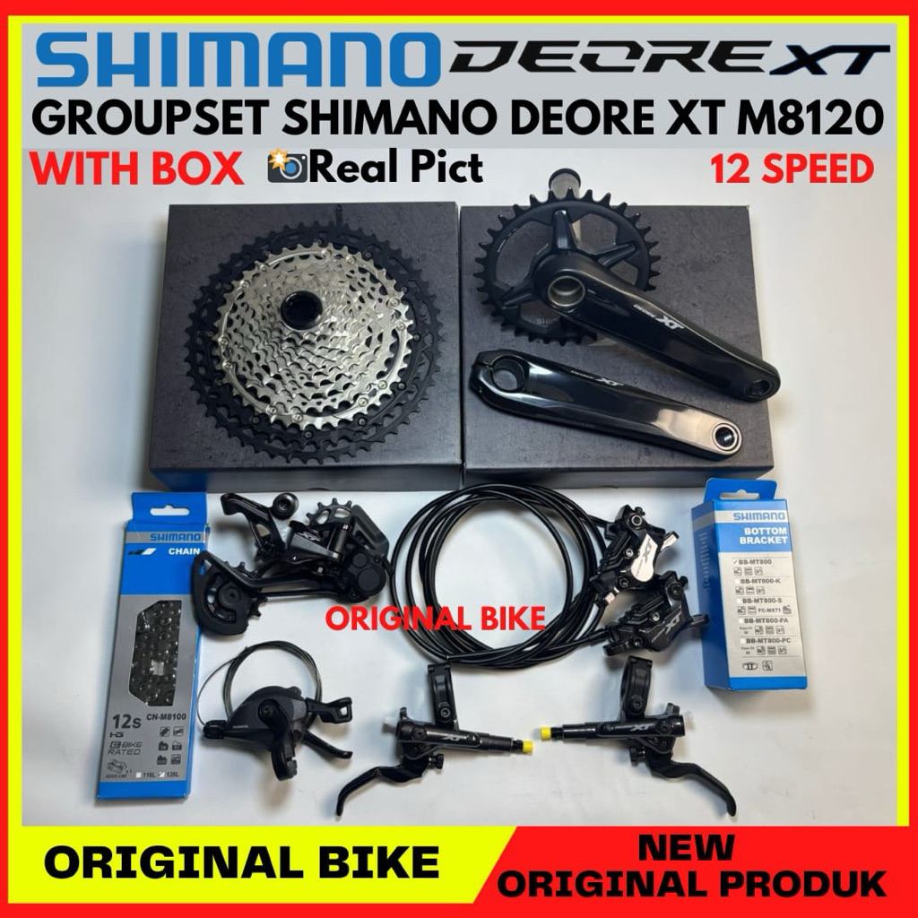 GROUPSET SHIMANO DEORE XT M8120 12 SPEED, CRANK 32T 170MM , CS 10-51T 4PISTON