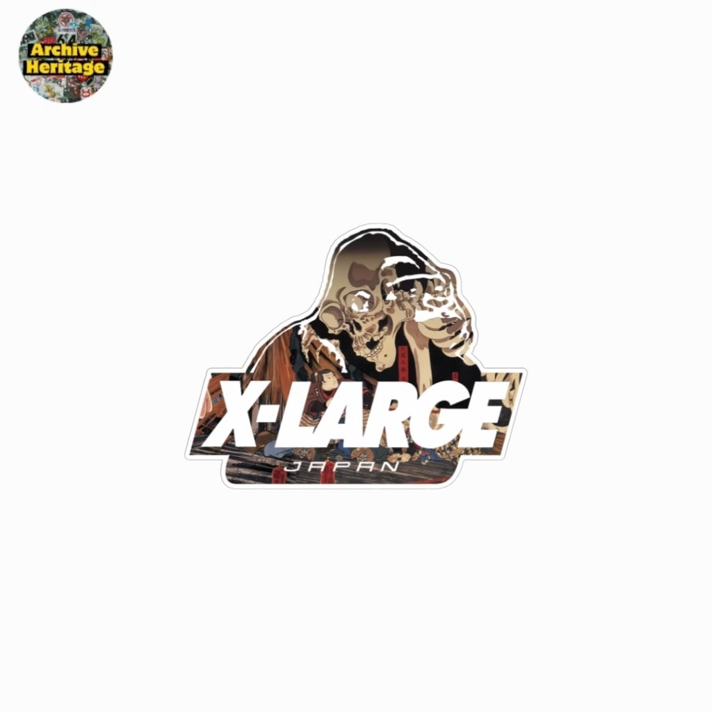 sticker XLarge japan skull logo clothing stiker