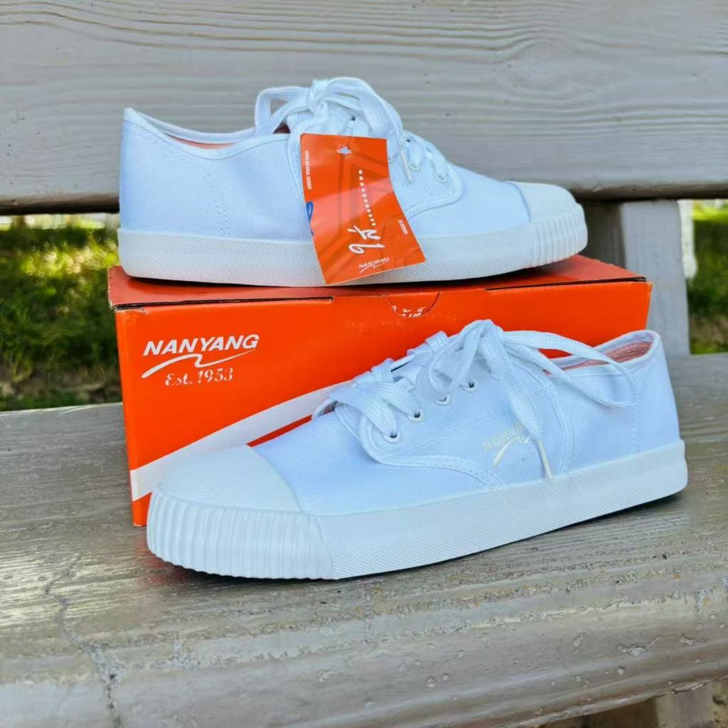 SEPATU NANYANG POLOS 205-S 100% Rubber Canvas Sporty Putih