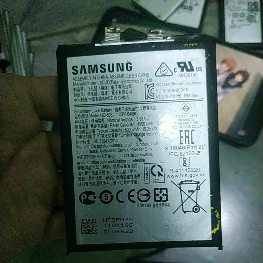 BATERAI BEKAS A03 HQ 50S MINUS FLEKSIBEL