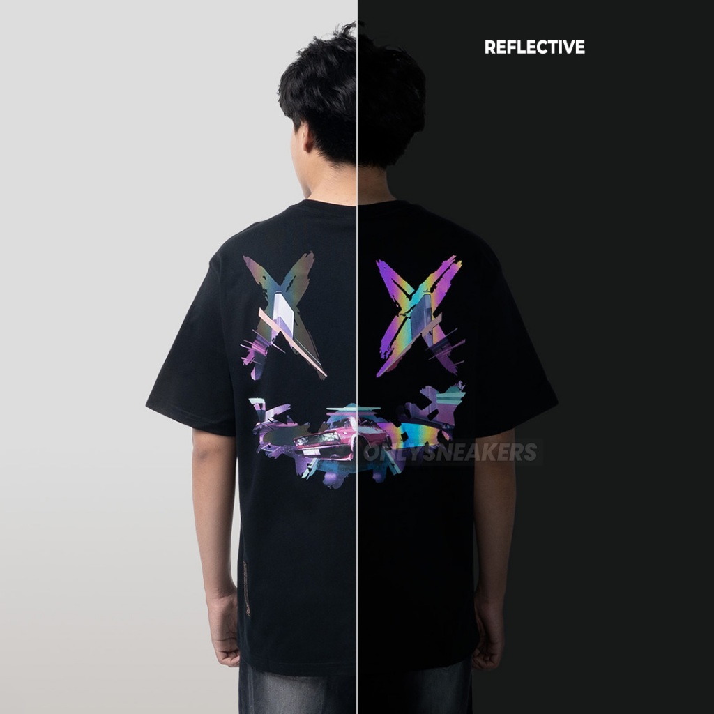 RICKY IS CLOWN FUTURE CITY RAPIDLY REFLECTIVE BLACK TEE