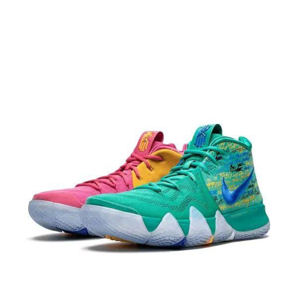 Sepatu Basket Kyrie 4 'NBA 2K18' Friends & Family - Watermelon/University-Gold-Ice