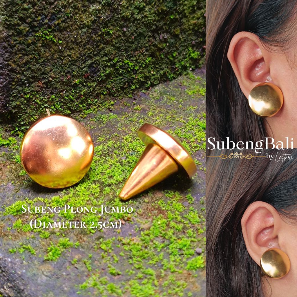 subeng bali | giwang bali | anting bali model subeng plong jumbo alpaka lapis emas awet dan cantik