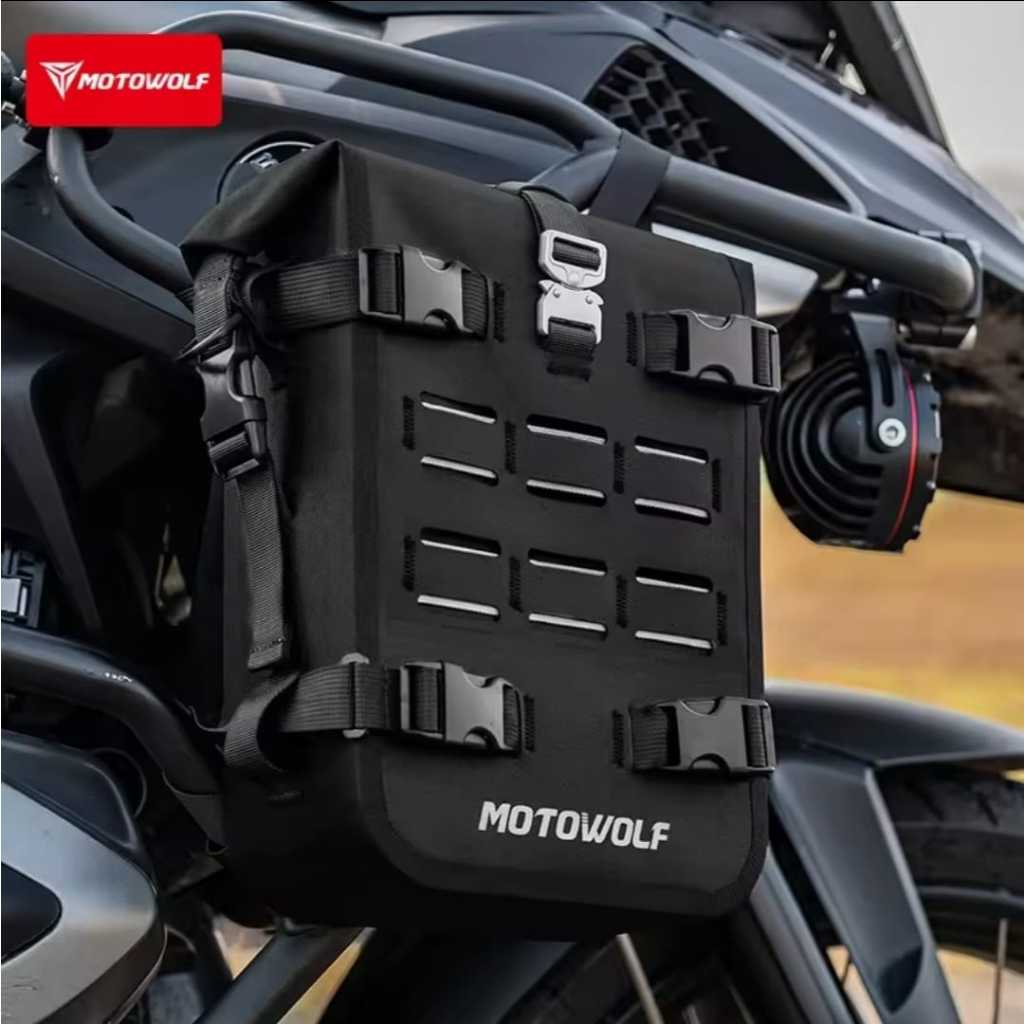 Tas samping Crash Bar Bahan Hard Shell Motowolf Bumper Bag Mechanic Mdl0715B