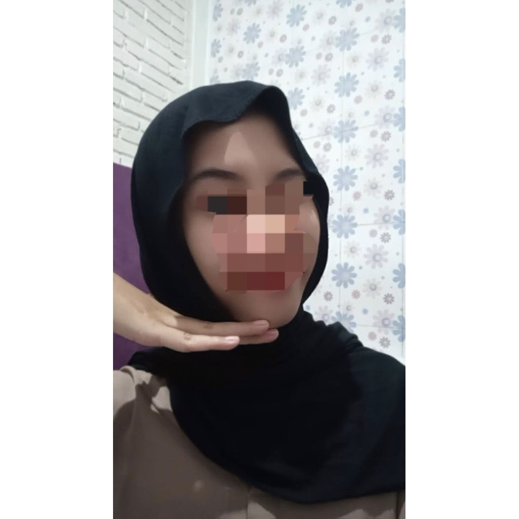 pashmina kaos rayon hitam by zestos