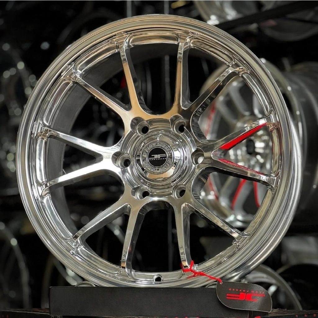 velg mobil ring 18 JF LUXURY NF HIGH POLISH R18 LEBAR 9 velg racing Fortuner Ford everest Strada Tri