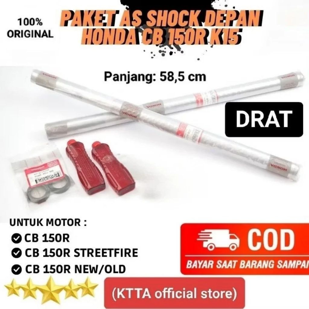 100% ORIGINAL As Shock Depan Honda kode K15 untuk CB 150R Old/new, CB 150R street fire, CB 150R tahu