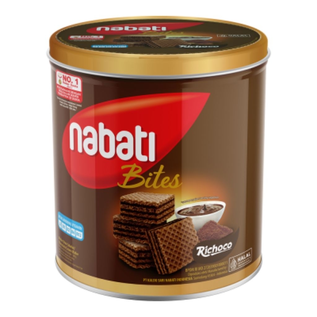 nabati Richoco Bites Wafer Cokelat Kaleng 240 gr Grosiran