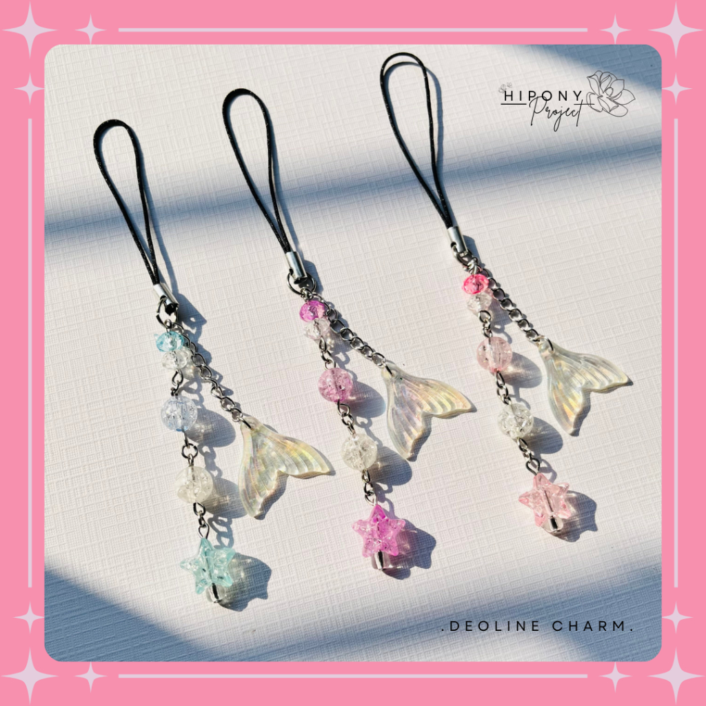 Deoline Phone Charm / Bag Charm / Keychain / Gantungan HP Tas Manik Crystal Mermaid By Hipony Projec