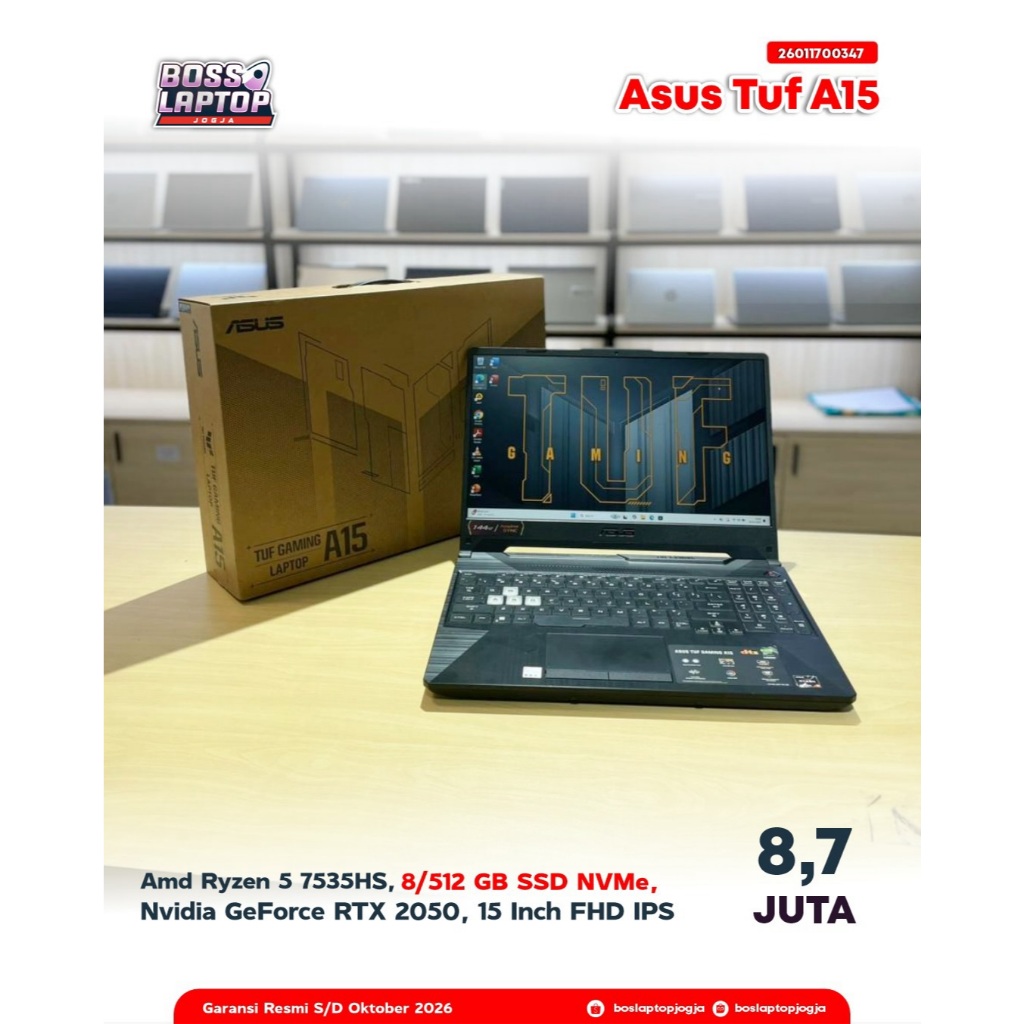 ASUS TUF A15 RYZEN 5 7735HS & RTX 2050