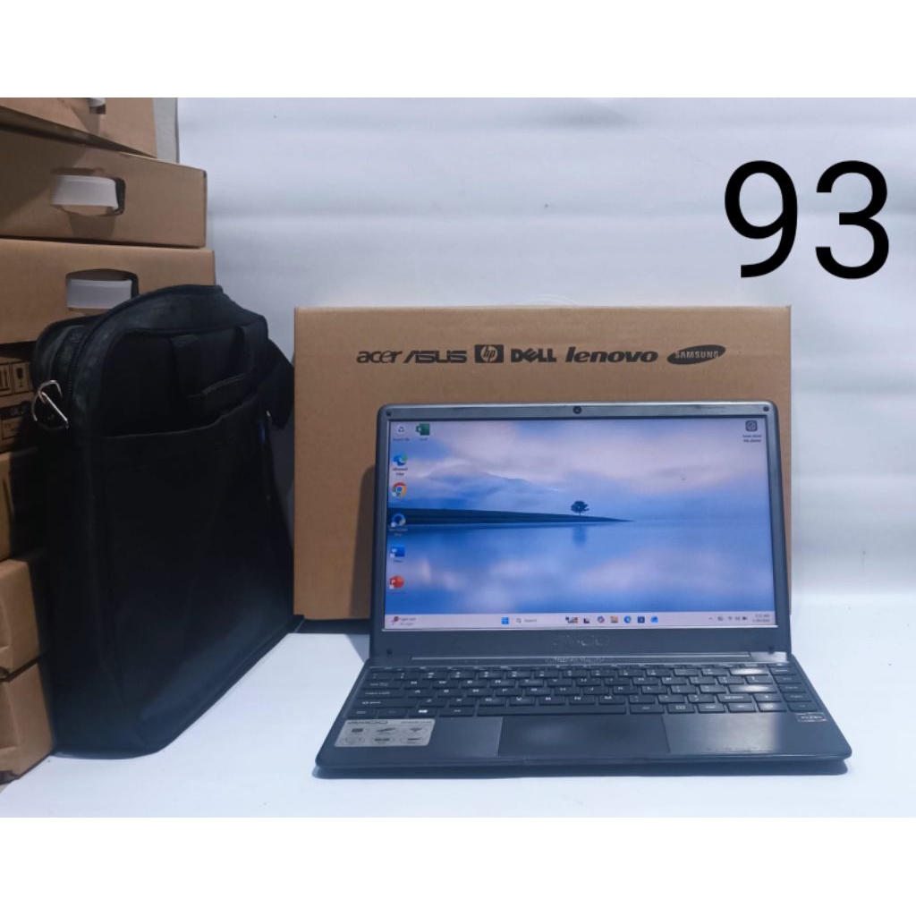 Axioo Slimbook 14 R5 AMD Ryzen 5-3500U RAM 8GB SSD 256GB Layar 14" FHD IPS Baterai 6 jam