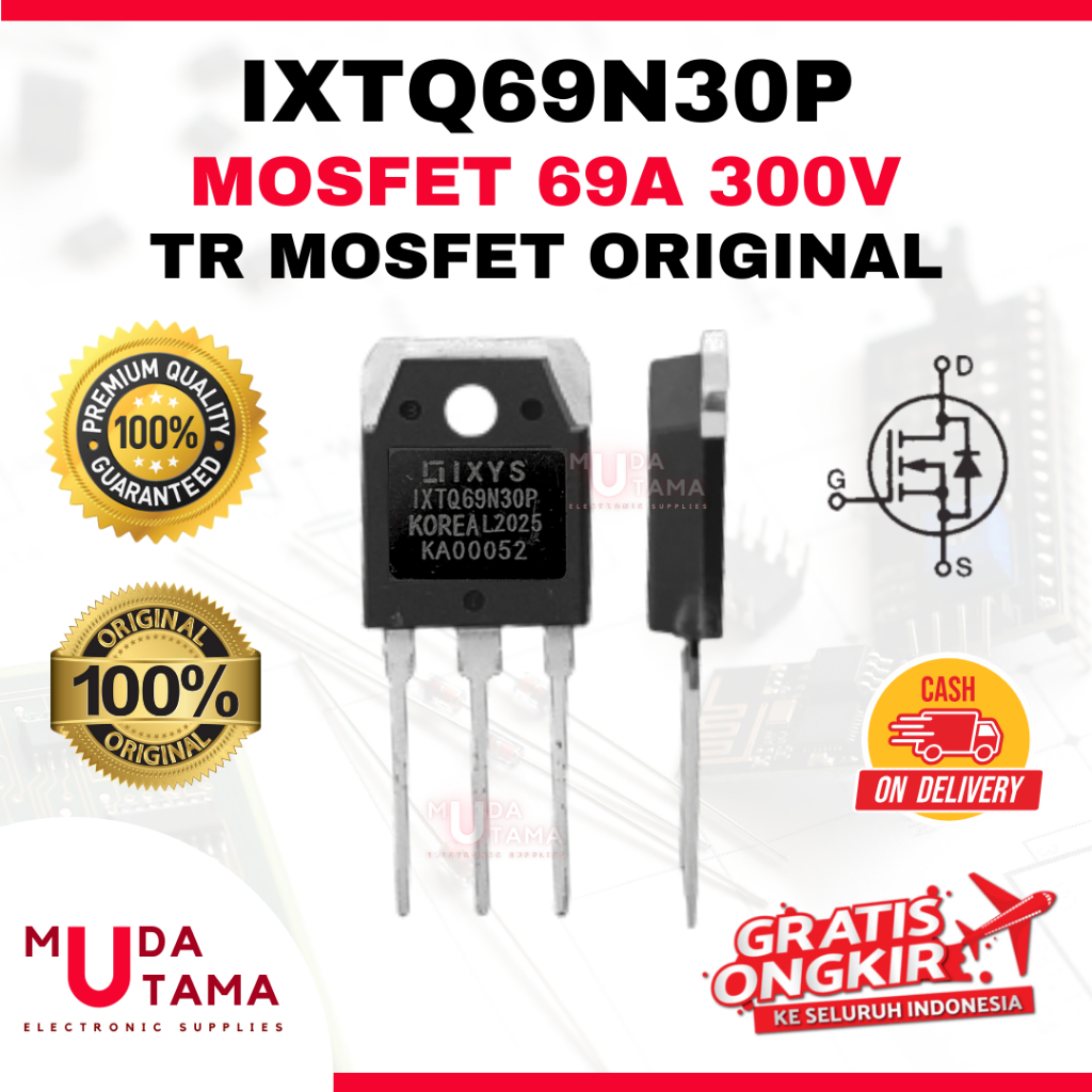 TR Mosfet IXTQ69N30P ORIGINAL KOREA 69A 300v - TR Power IXTQ69N30P IXTQ69N30 - TR Power IXTQ69N30P -