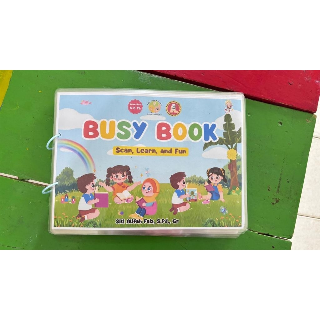 Busy Book Buku Aktivitas Montessori Anak dengan stiker velcro dan dilengkapi Qr Code di dalamnya ter
