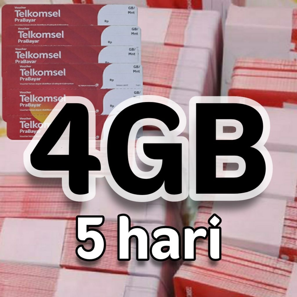 VOUCHER TELKOMSEL 4GB 5hari Zona 2&3 Kalimantan (500MB all + 2GB zona2 + 500MB zona3 + 1GB WA)