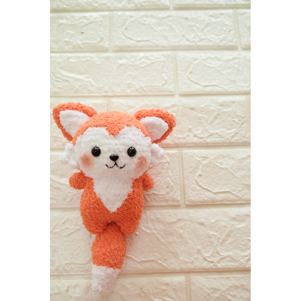 boneka rajut fox amigurumi fox crochet fox boneka rubah bonek fox bagcharm fox