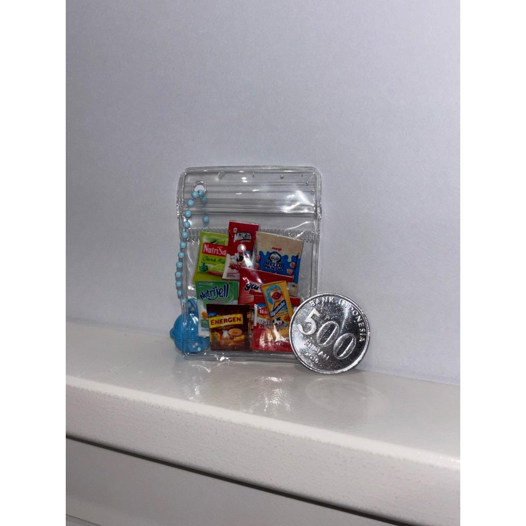 Mini Snack Jajanan Gantungan kunci Tas Lucu Kecil Trinkets