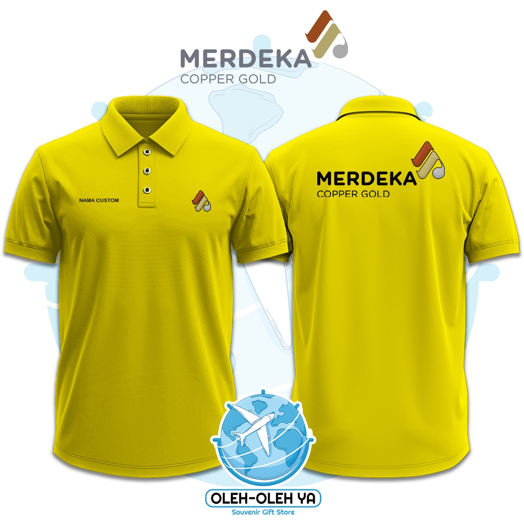 Oleh Oleh Ya Kaos Kerah Wangki Polo Shirt Kaos Kerja Wangki - Merdeka Copper Gold Tambang Indonesia 