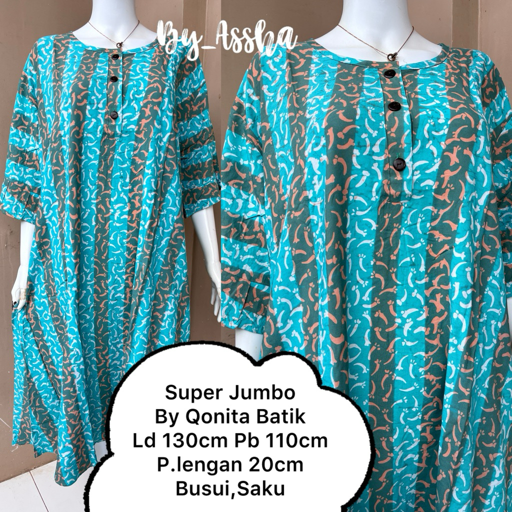 Daster Batik Qonita Pekalongan Super Jumbo Kancing