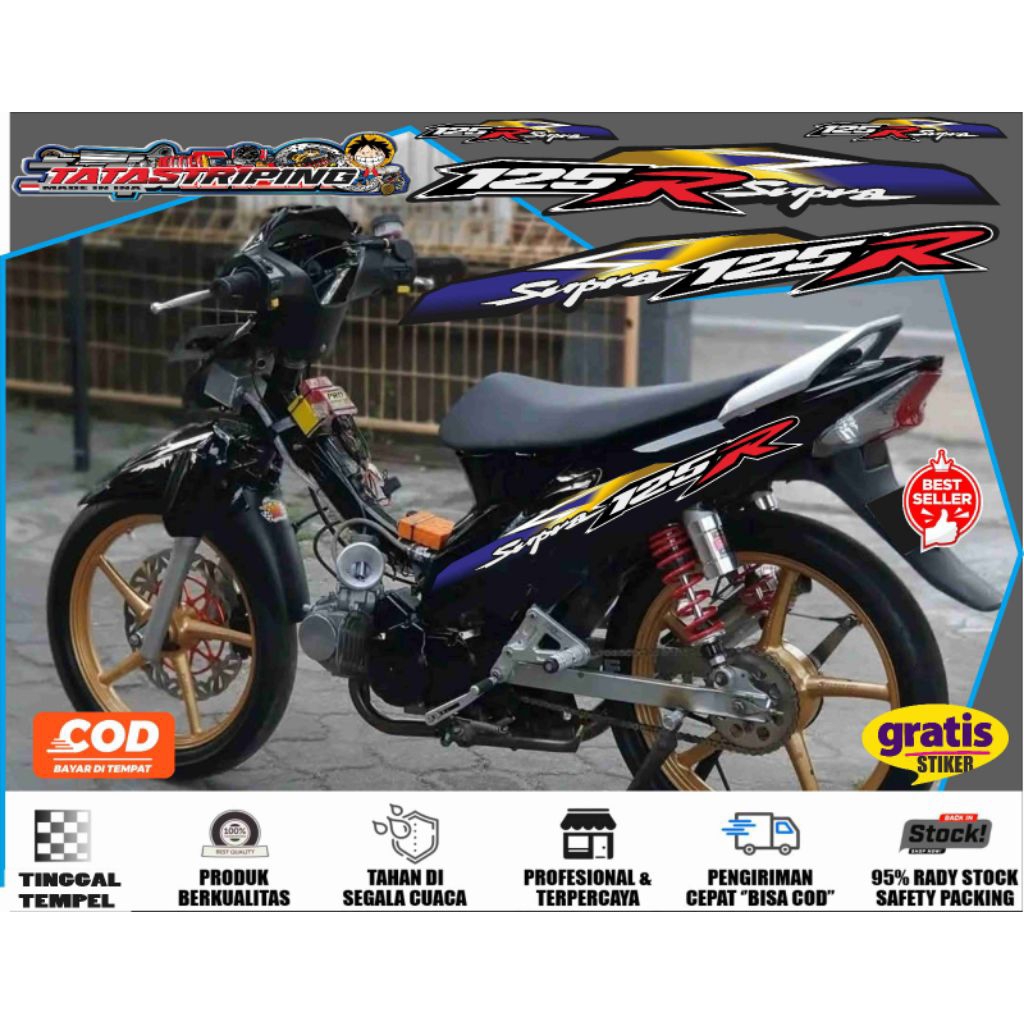 Decal striping Supra x 125 Supra lama wave 125