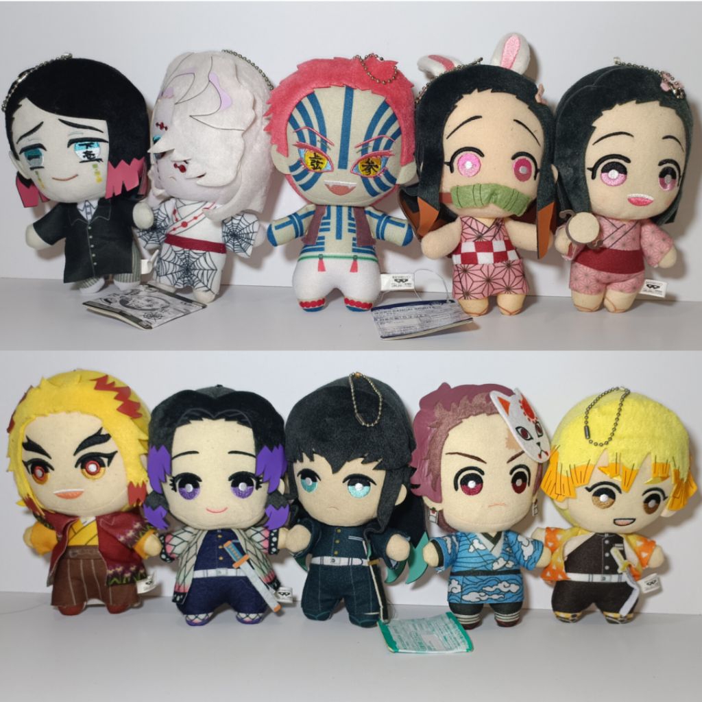 Boneka Demon Slayer Tomonui Banpresto Ganci Anime Kimetsu No Yaiba Tanjiro Nezuko Shinobu Muichiro R