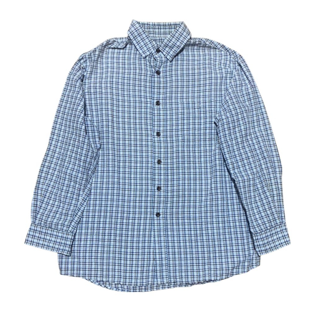 Kemeja prestige style gingham box boxy casual unisex