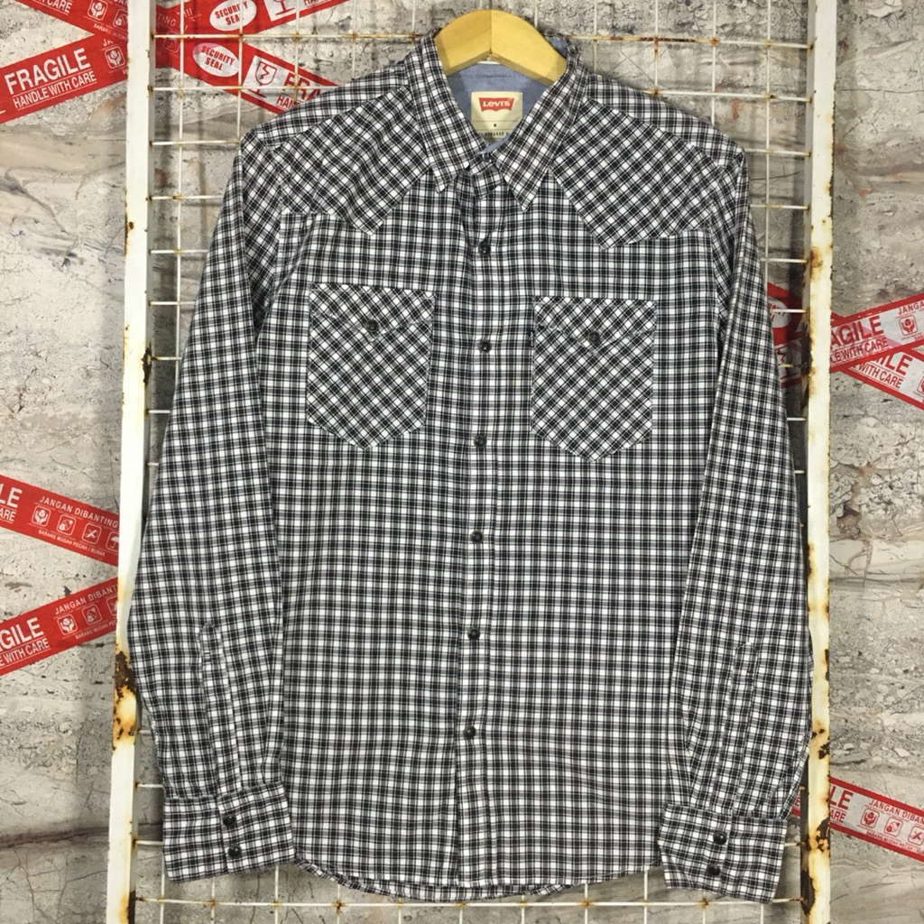 Kemeja Panjang Kotak Original Branded Second Preloved . 05897