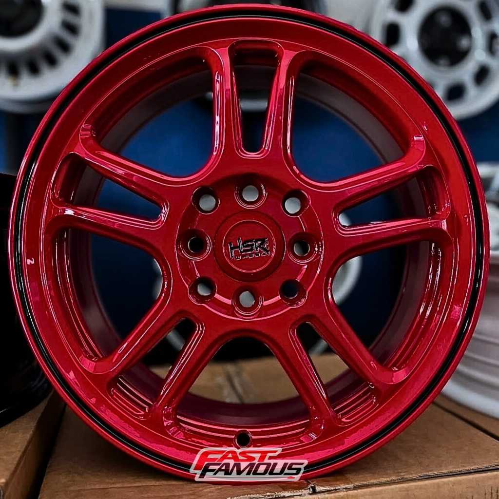 Velg Mobil HSR NX Spo Ring 15 Merah Kilat Cocok Buat Avanza Xenia Brio Sigra Mobilio Calya Igniz Dll