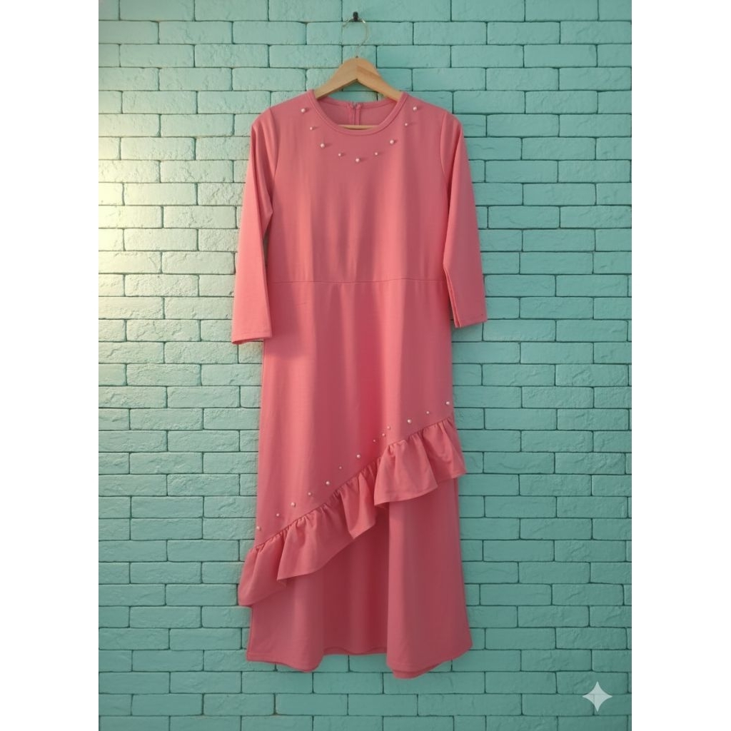 Preloved Gamis remaja LD 90 cm , tinggi 119 cm | Gamis pink | Gamis remaja | baju gamis anak | gamis