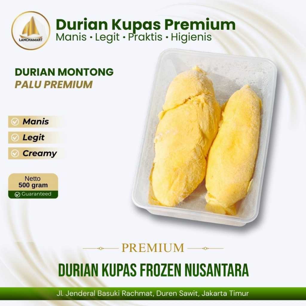 DURIAN MONTHONG PALU PREMIUM / PAKET 2 BOX DURIAN MONTHONG PALU + DURPAS MEDAN / KEMASAN PERBOX 500g